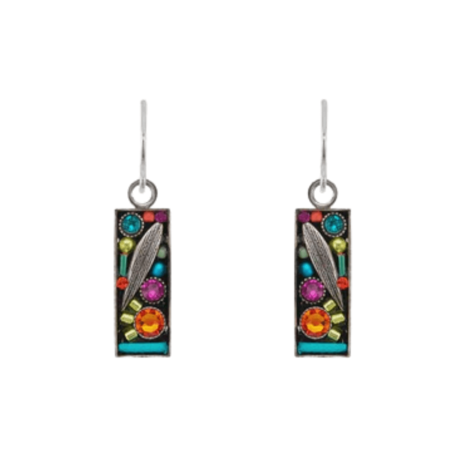 Botanical Rectangle Leaf Earring - Lizzy G's Fine Gifts