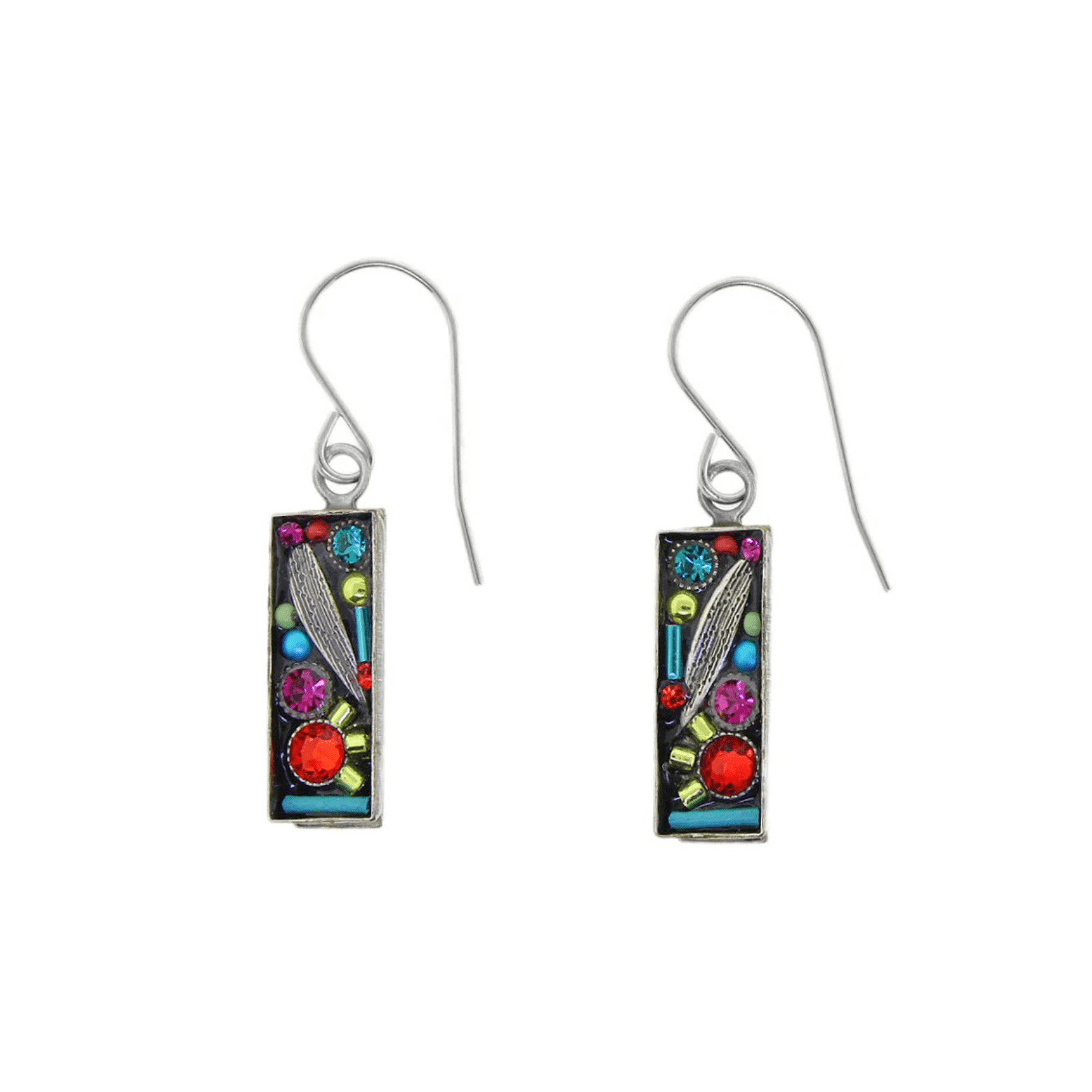 Botanical Rectangle Leaf Earring - Lizzy G's Fine Gifts