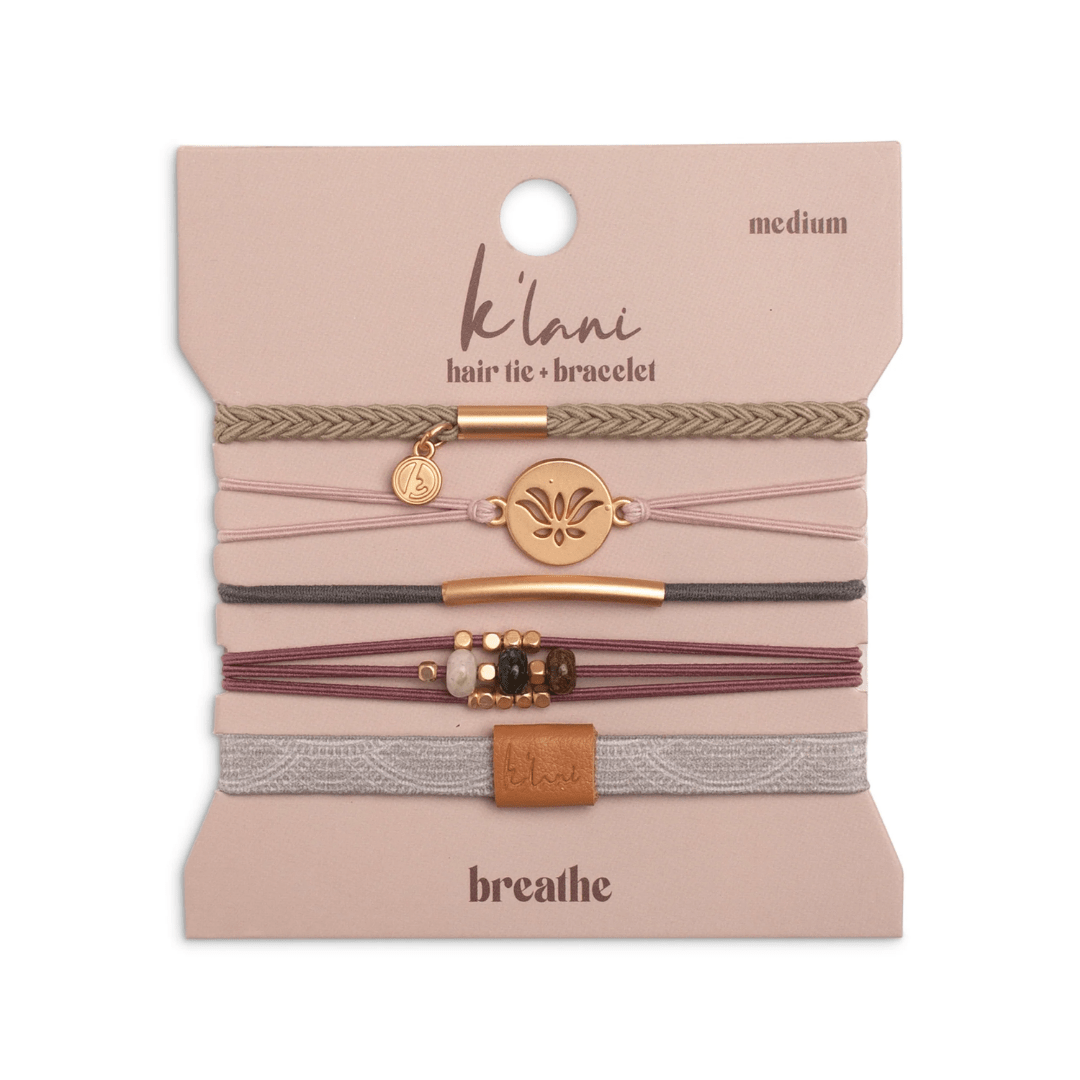 Bracelet Hair Tie - Breathe - Lizzy G's Fine Gifts