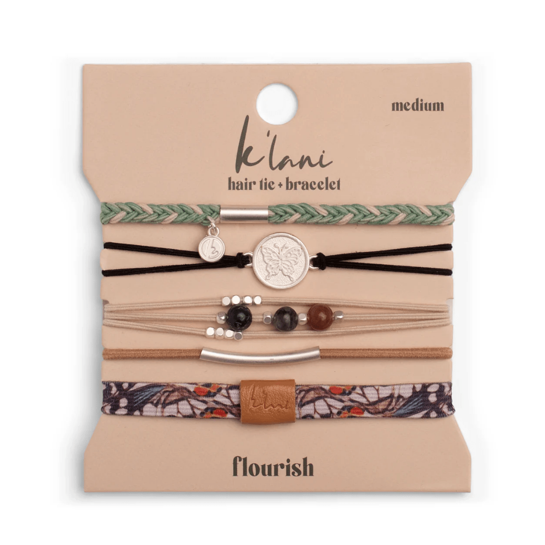 Bracelet Hair Ties - Flourish - Lizzy G's Fine Gifts