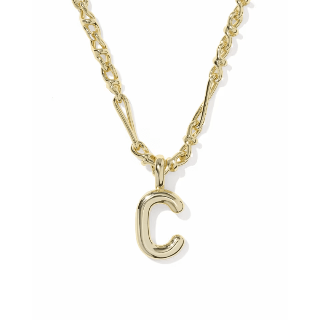 Bubble Letter Pendant Necklace - Lizzy G's Fine Gifts