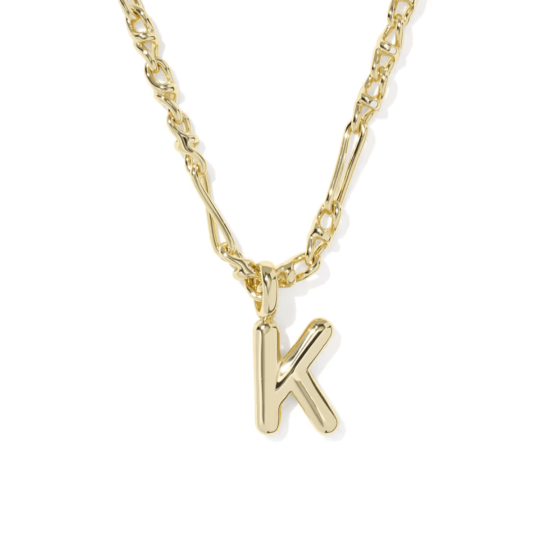 Bubble Letter Pendant Necklace - Lizzy G's Fine Gifts