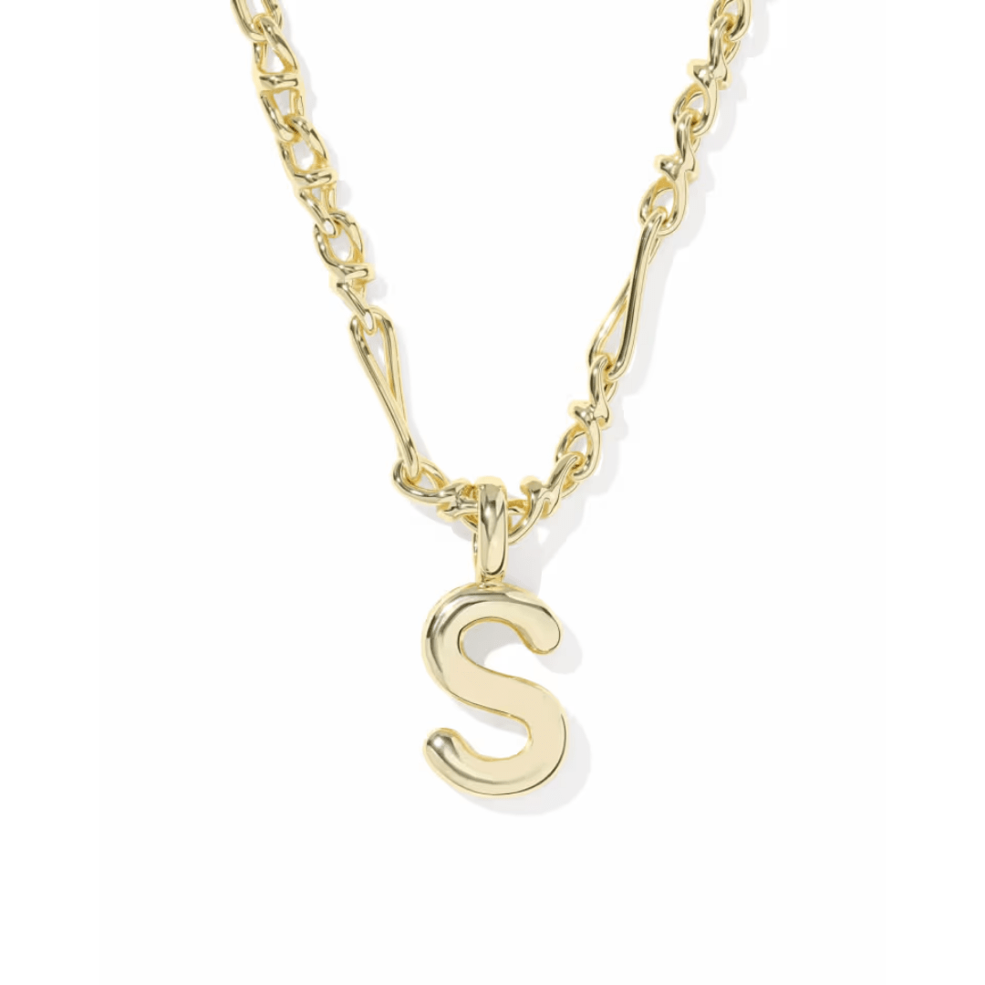 Bubble Letter Pendant Necklace - Lizzy G's Fine Gifts