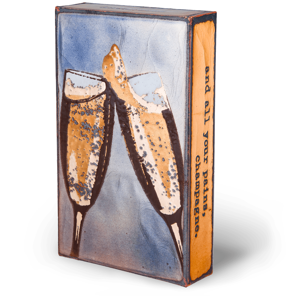Bubbly - 048 - Copper Art Block - Lizzy G's Fine Gifts