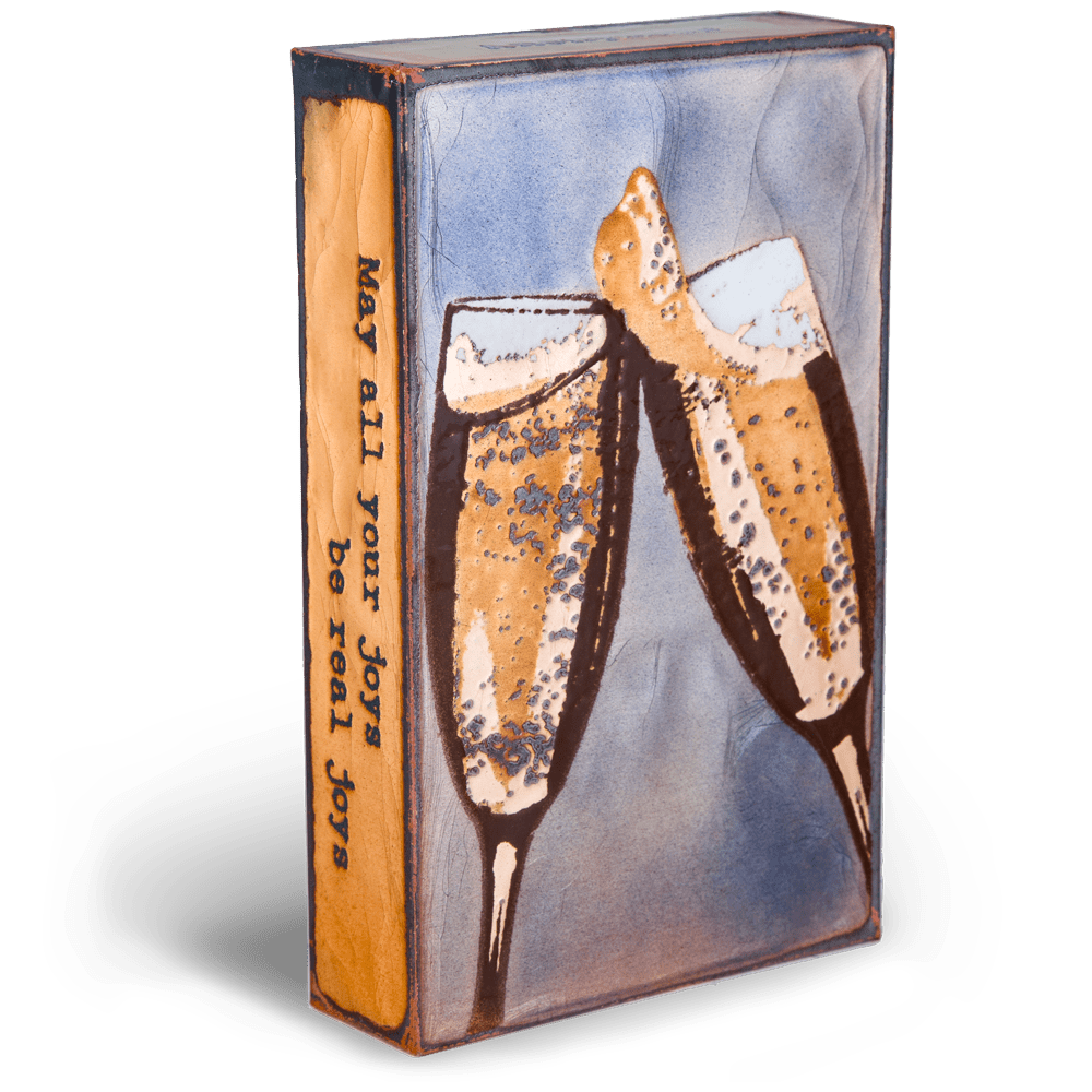 Bubbly - 048 - Copper Art Block - Lizzy G's Fine Gifts