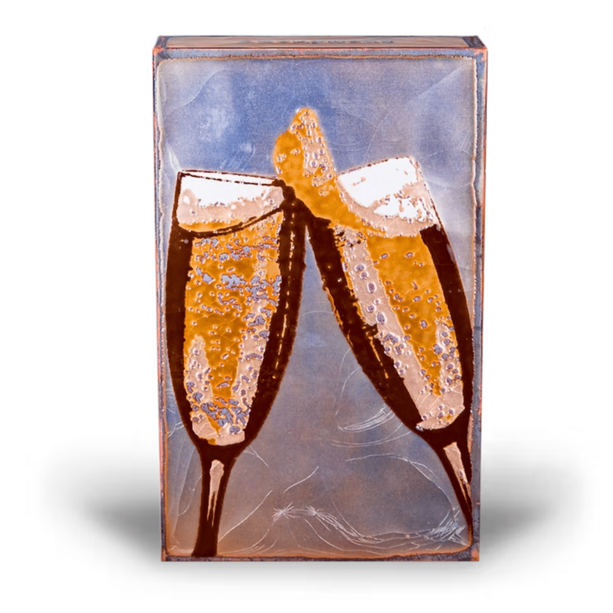Bubbly - 048 - Copper Art Block - Lizzy G's Fine Gifts