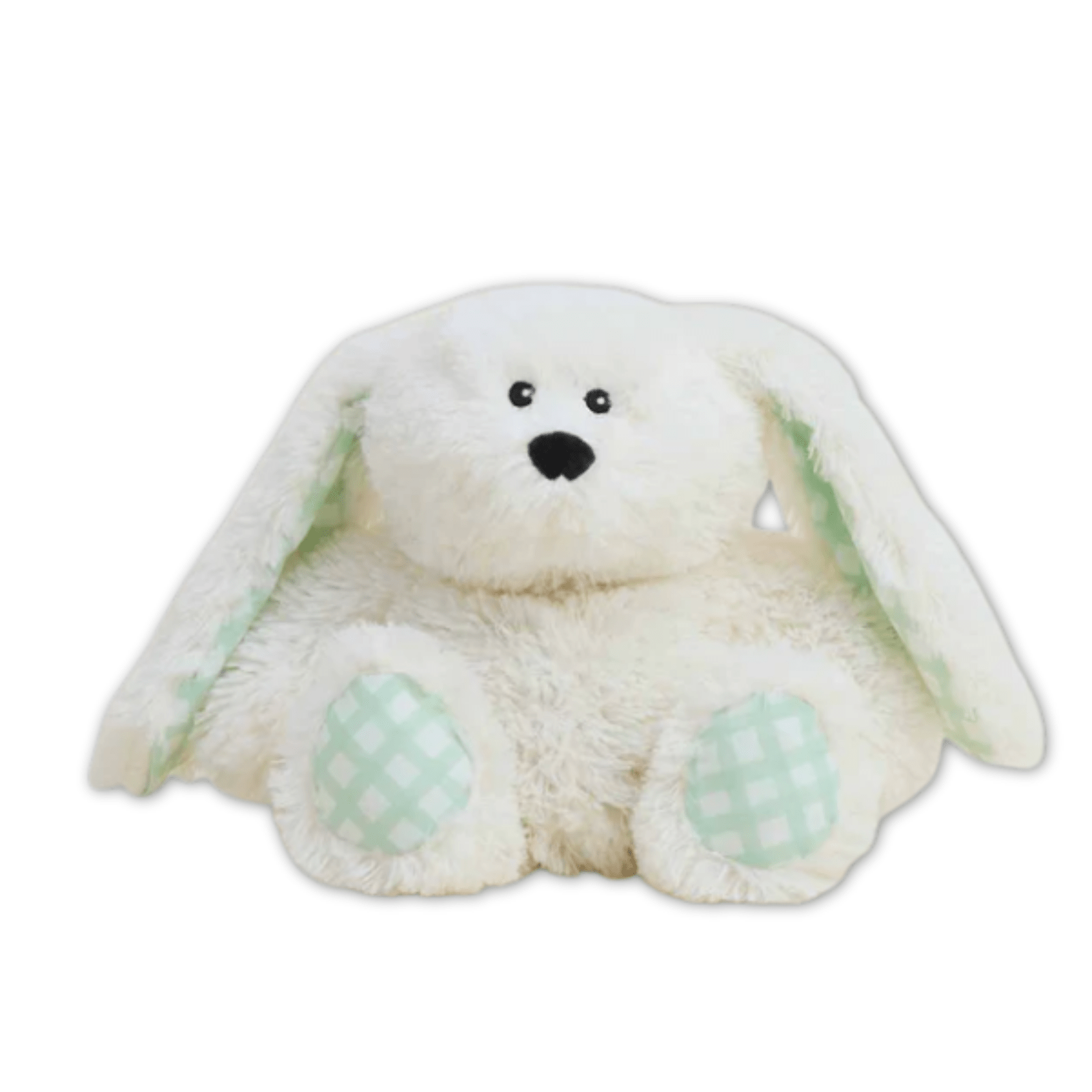 Bunny with Gingham Ears Warmies Microwavable Plush - Lizzy G's Fine Gifts