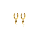 Calvary Cross Huggie Hoop Earrings - Lizzy G's Fine Gifts
