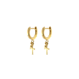 Calvary Cross Huggie Hoop Earrings - Lizzy G's Fine Gifts
