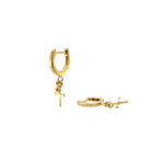 Calvary Cross Huggie Hoop Earrings - Lizzy G's Fine Gifts