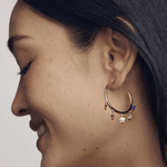 Camila Hoop Earrings - Red White & Blue - Lizzy G's Fine Gifts