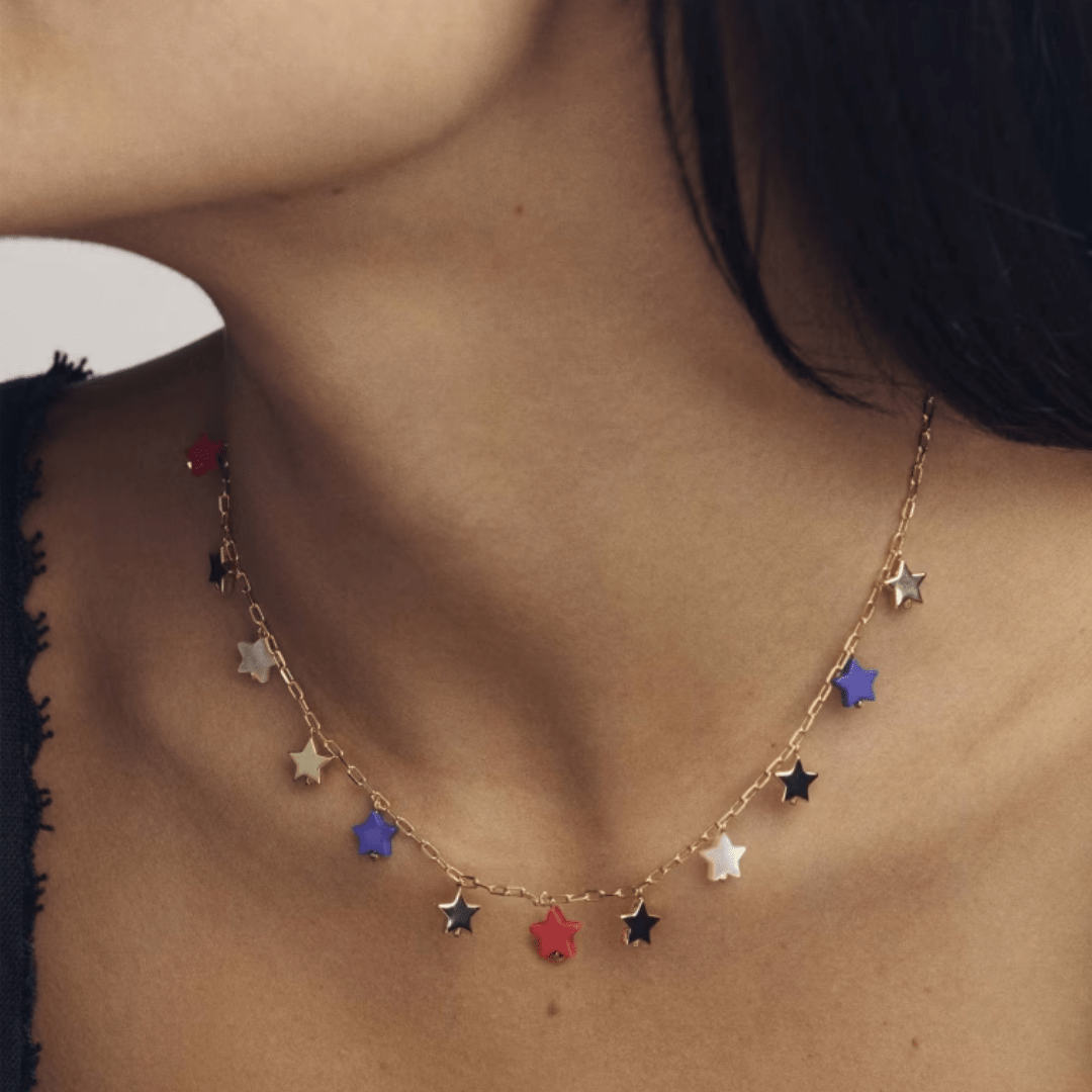 Camila Strand Necklace - Red White Blue - Lizzy G's Fine Gifts