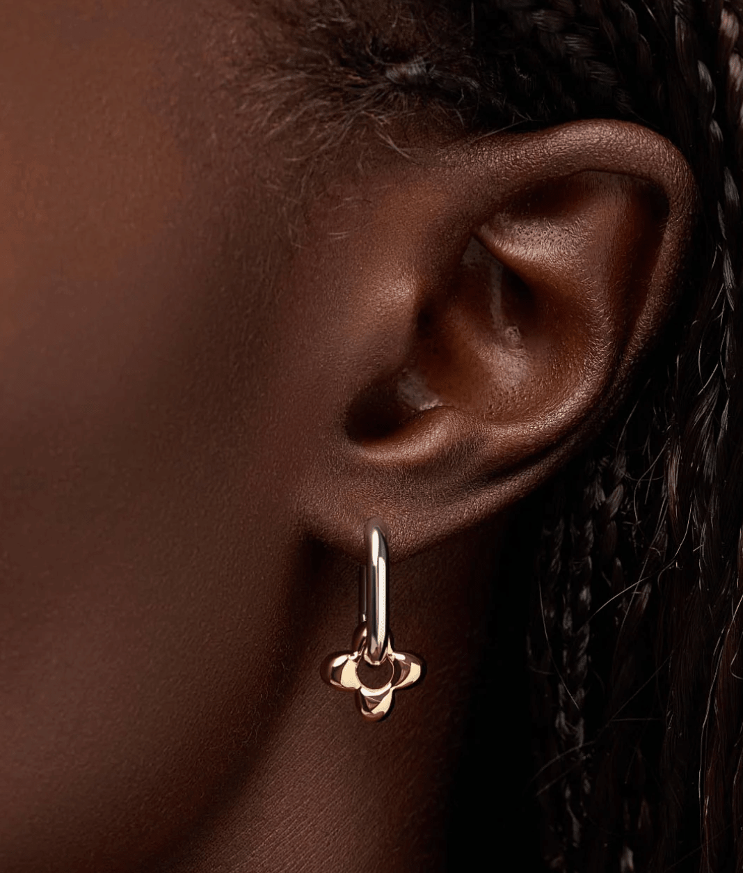 Cassia Flower Hoop Earrings - Lizzy G's Fine Gifts