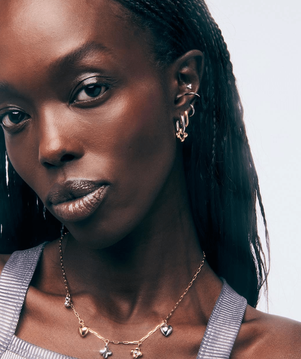 Cassia Flower Hoop Earrings - Lizzy G's Fine Gifts