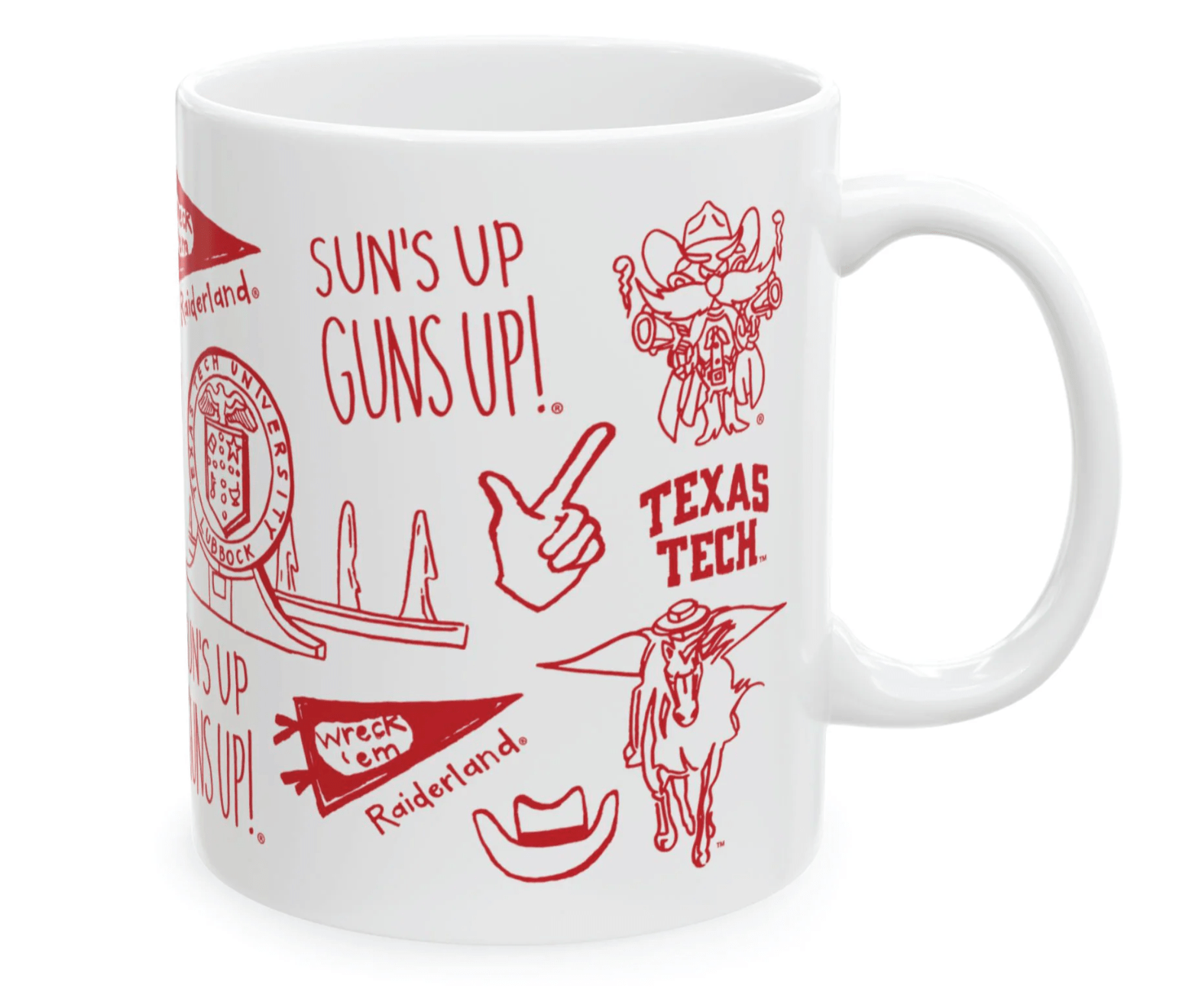 Ceramic Mug 11 oz - Texas Tech - Lizzy G's Fine Gifts
