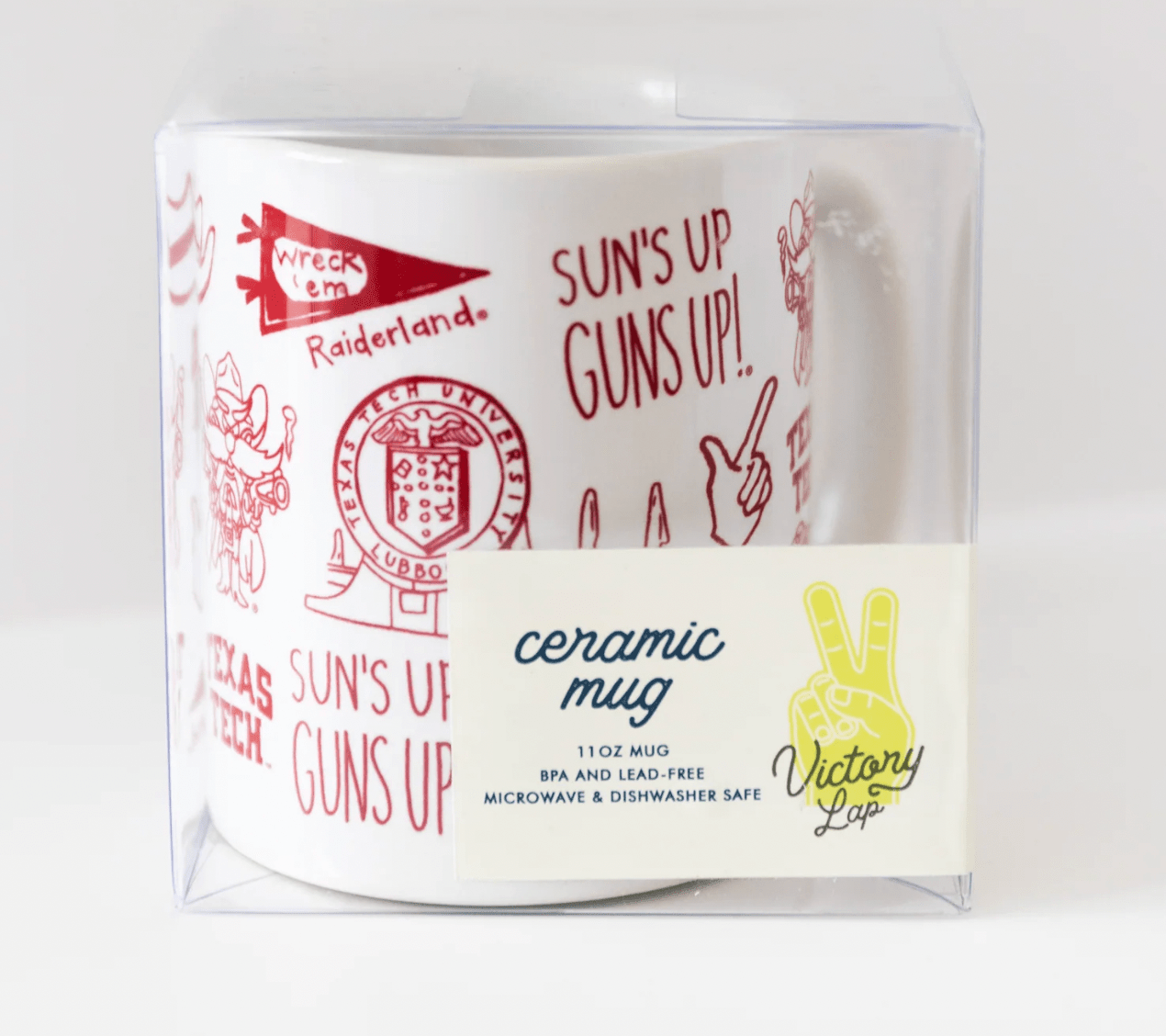 Ceramic Mug 11 oz - Texas Tech - Lizzy G's Fine Gifts