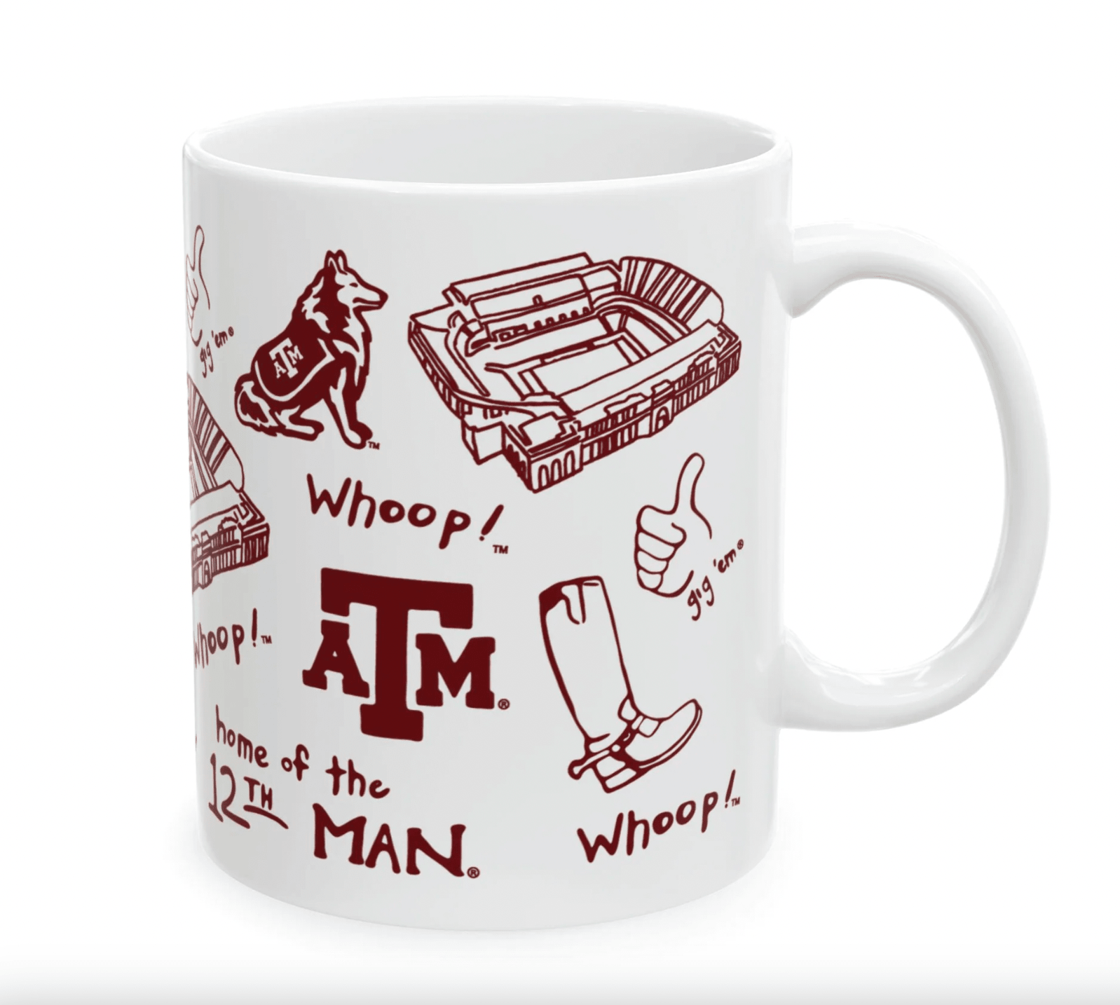 Ceramic Mug 11oz - Texas A&M - Lizzy G's Fine Gifts