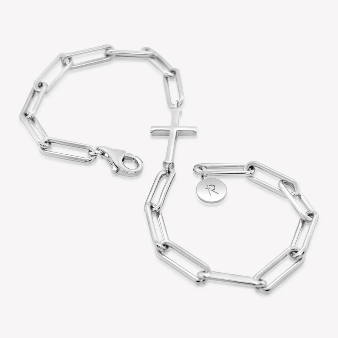 Chain Breaker Cross Bracelet - Sterling Silver - Lizzy G's Fine Gifts