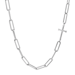 Chain Breaker Cross Necklace - Sterling Silver - Lizzy G's Fine Gifts