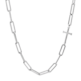 Chain Breaker Cross Necklace - Sterling Silver - Lizzy G's Fine Gifts