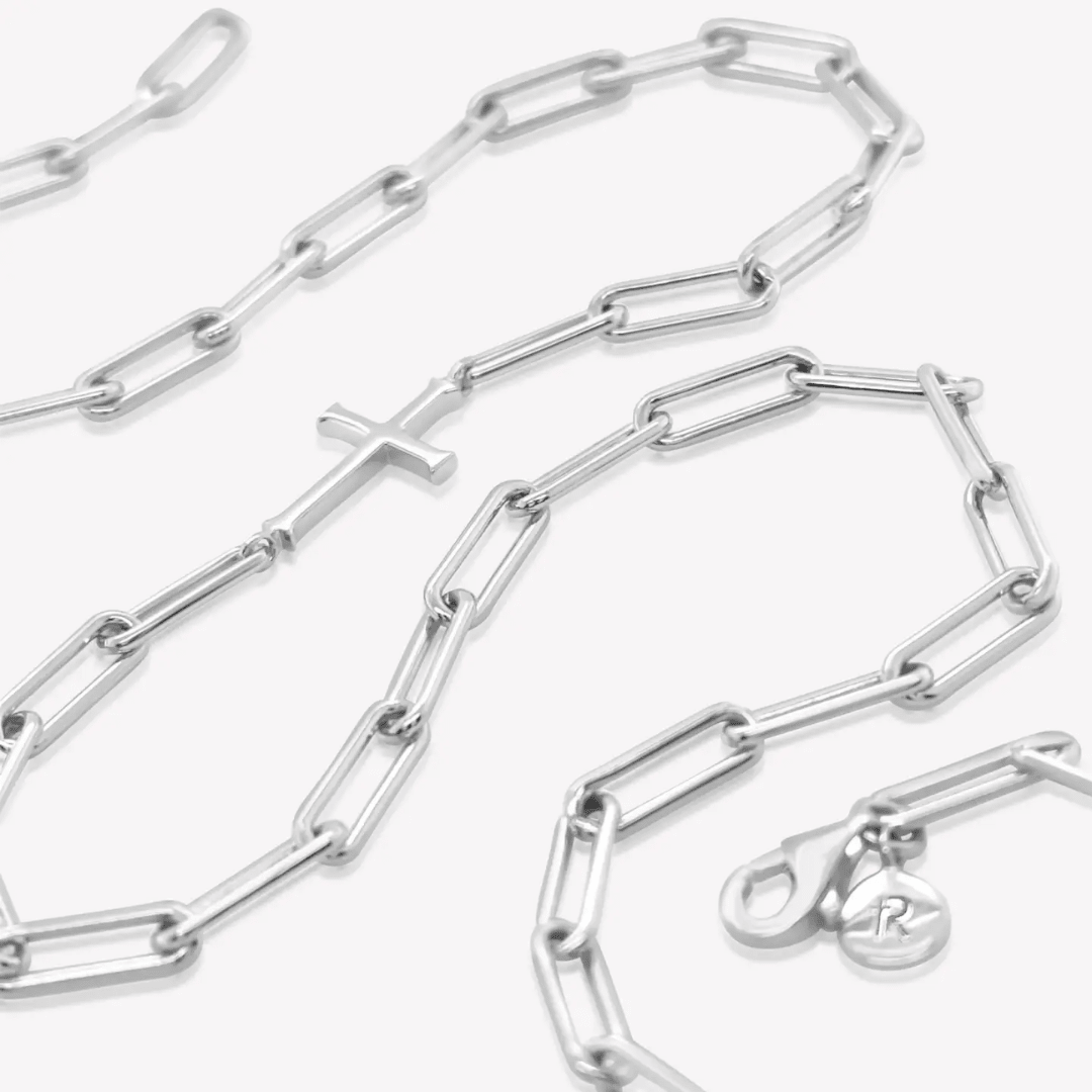 Chain Breaker Cross Necklace - Sterling Silver - Lizzy G's Fine Gifts