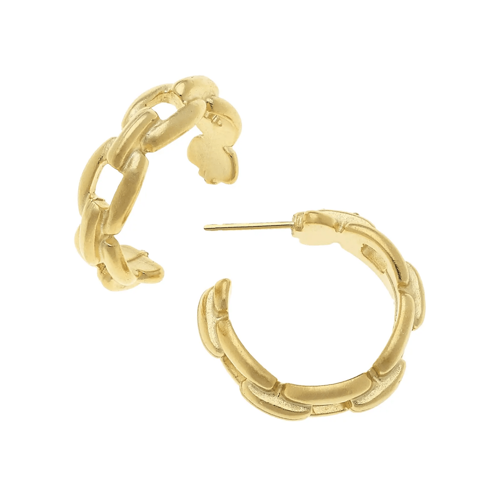 Chain Circle Hoop Earrings - Lizzy G's Fine Gifts