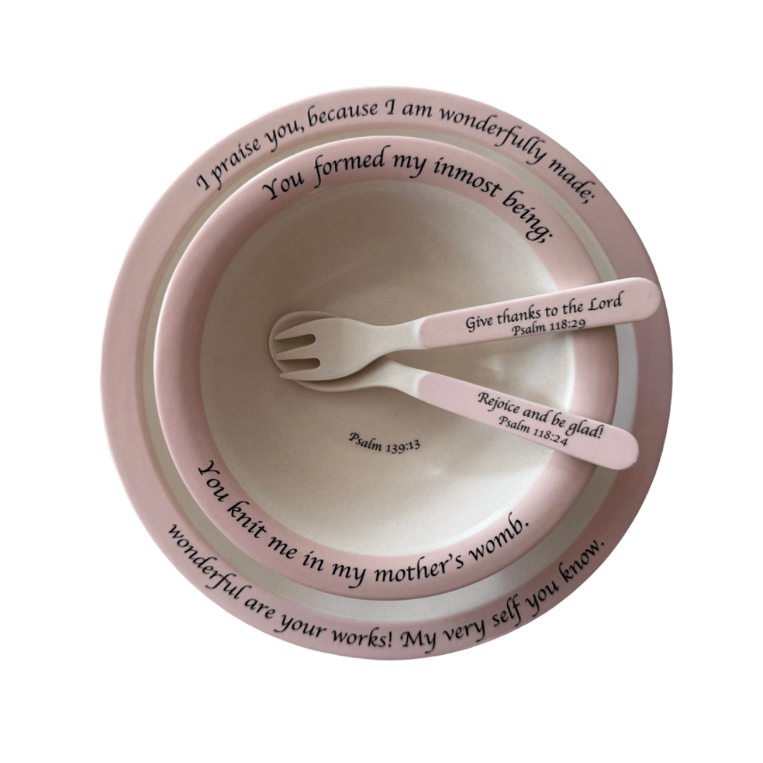 Children's Scripture Dinnerware Set - Lizzy G's Fine Gifts