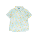Chirping Chicks Gingham Button Down Shirt - Lizzy G's Fine Gifts
