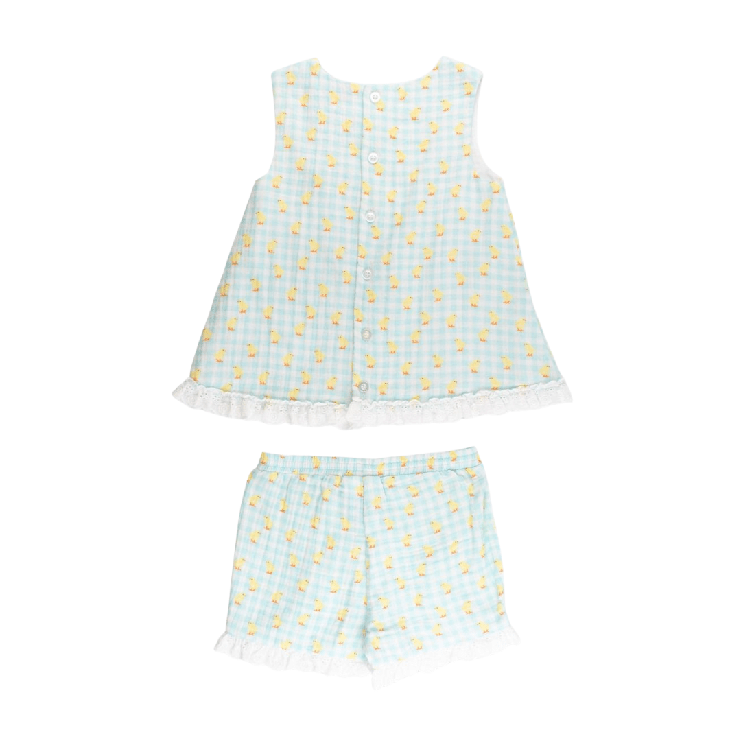 Chirping Chicks Gingham Swing Top & Shorts - Lizzy G's Fine Gifts