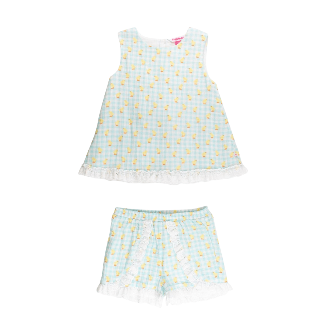 Chirping Chicks Gingham Swing Top & Shorts - Lizzy G's Fine Gifts