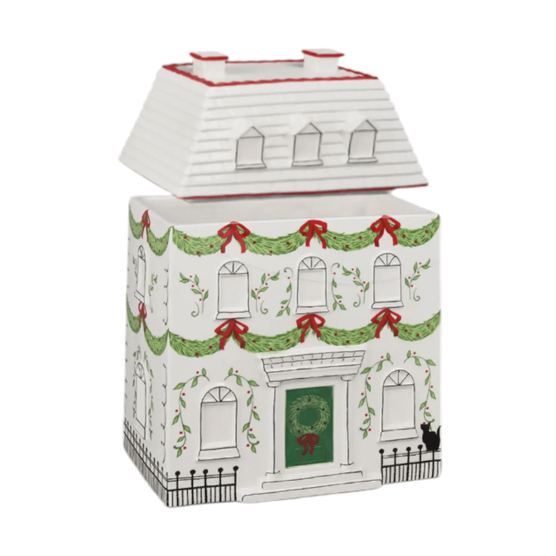 City Townhhome Porcelain Container - Lizzy G's Fine Gifts