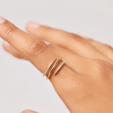 Claw Ring - Oren Triple - Lizzy G's Fine Gifts