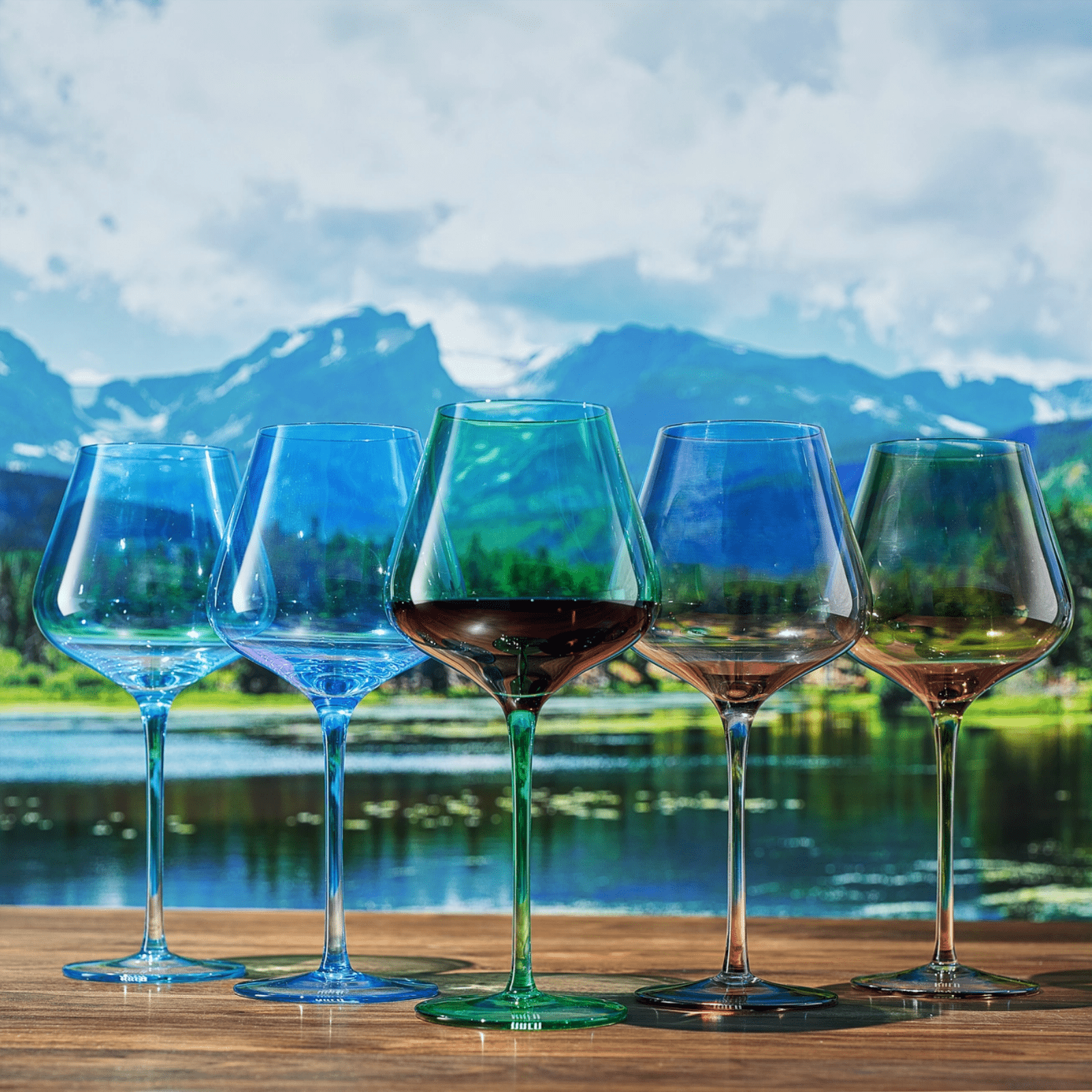 Colors of The Rocky Mountains Wine Set - Lizzy G's Fine Gifts