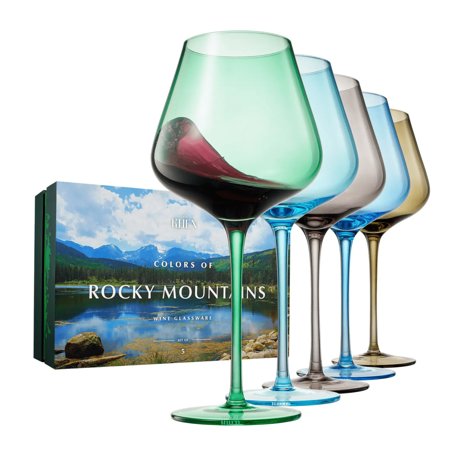 Colors of The Rocky Mountains Wine Set - Lizzy G's Fine Gifts