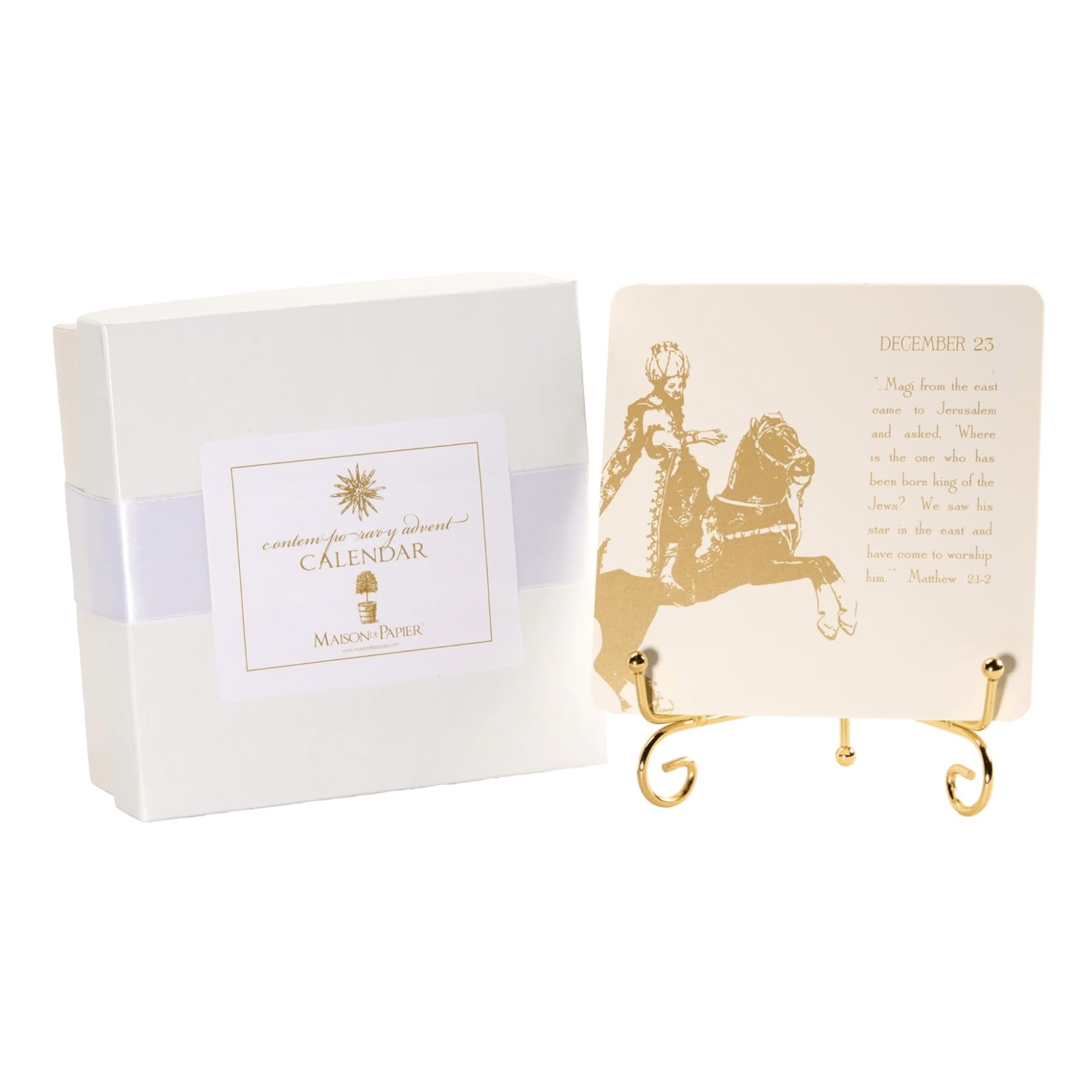 Contemporary Advent Calendar with Easel - Lizzy G's Fine Gifts