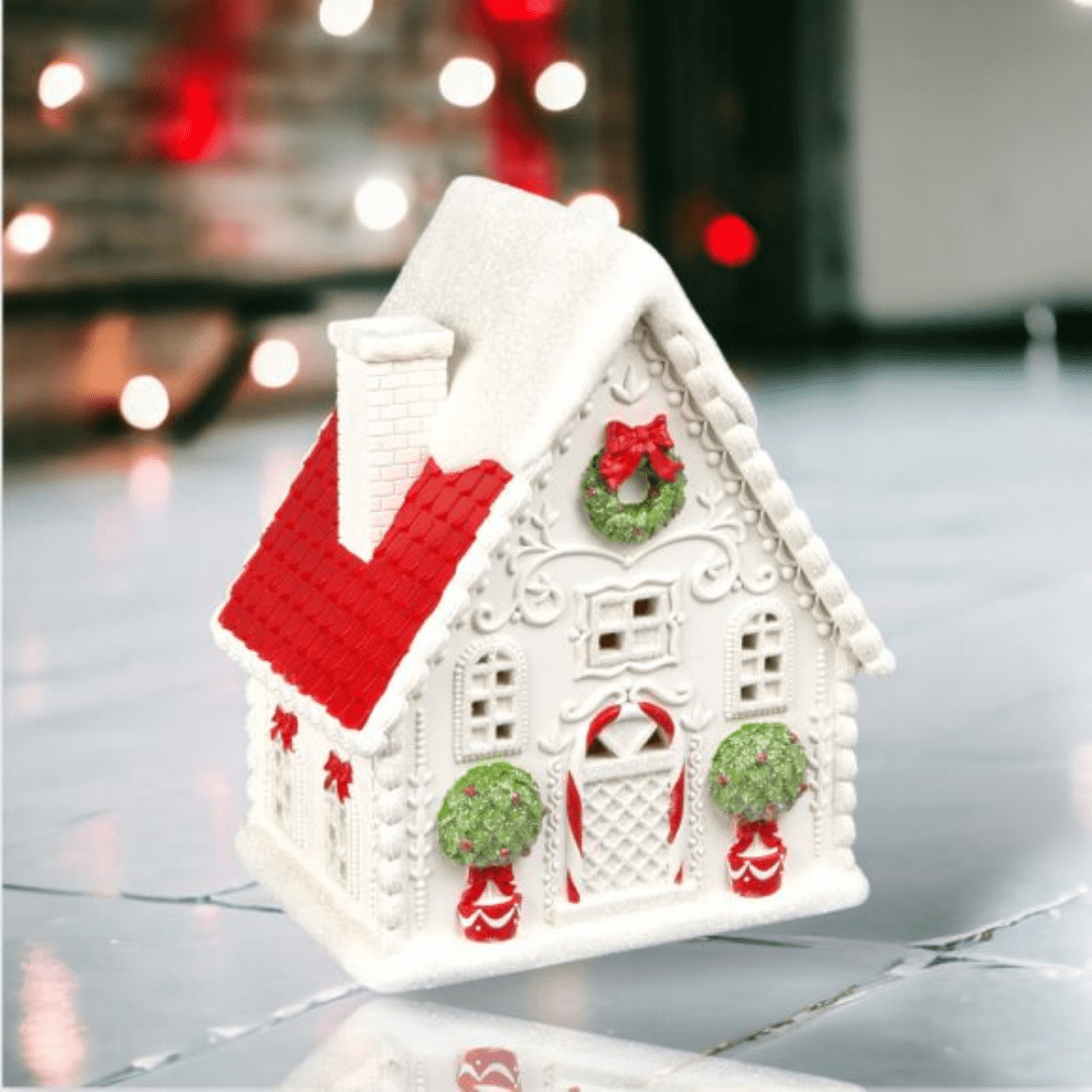 Cottage House LED Porcelain Christmas Decor - Lizzy G's Fine Gifts