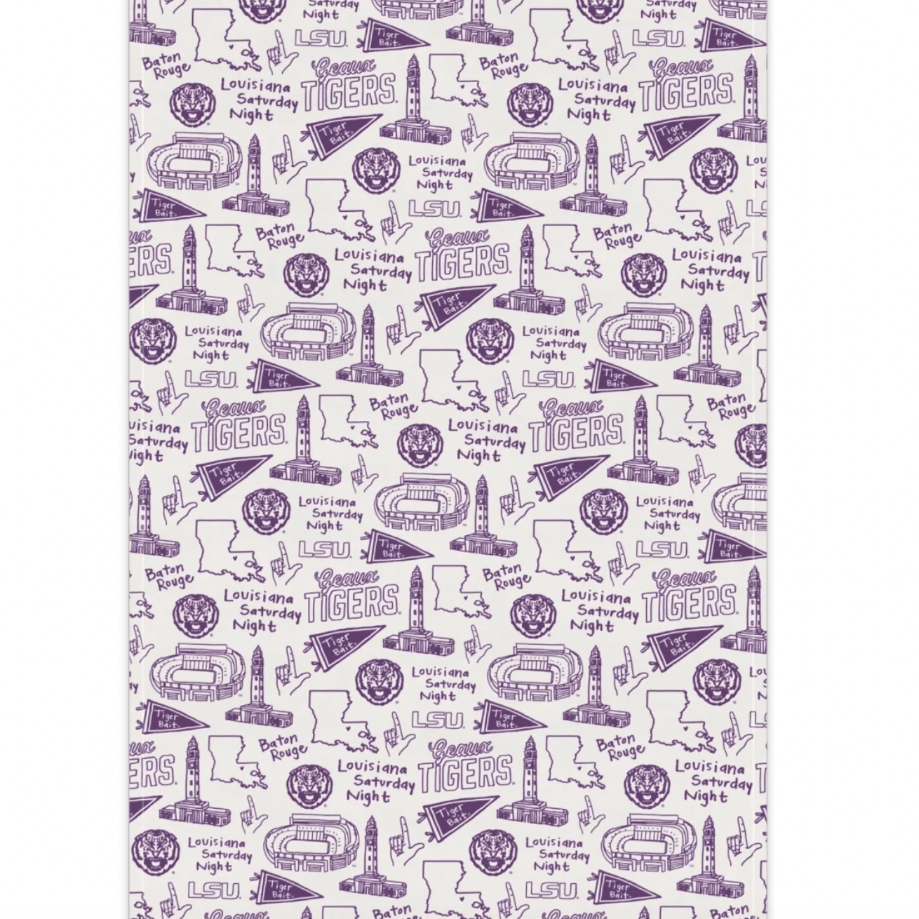 Cotton Kitchen Towel - LSU - Lizzy G's Fine Gifts