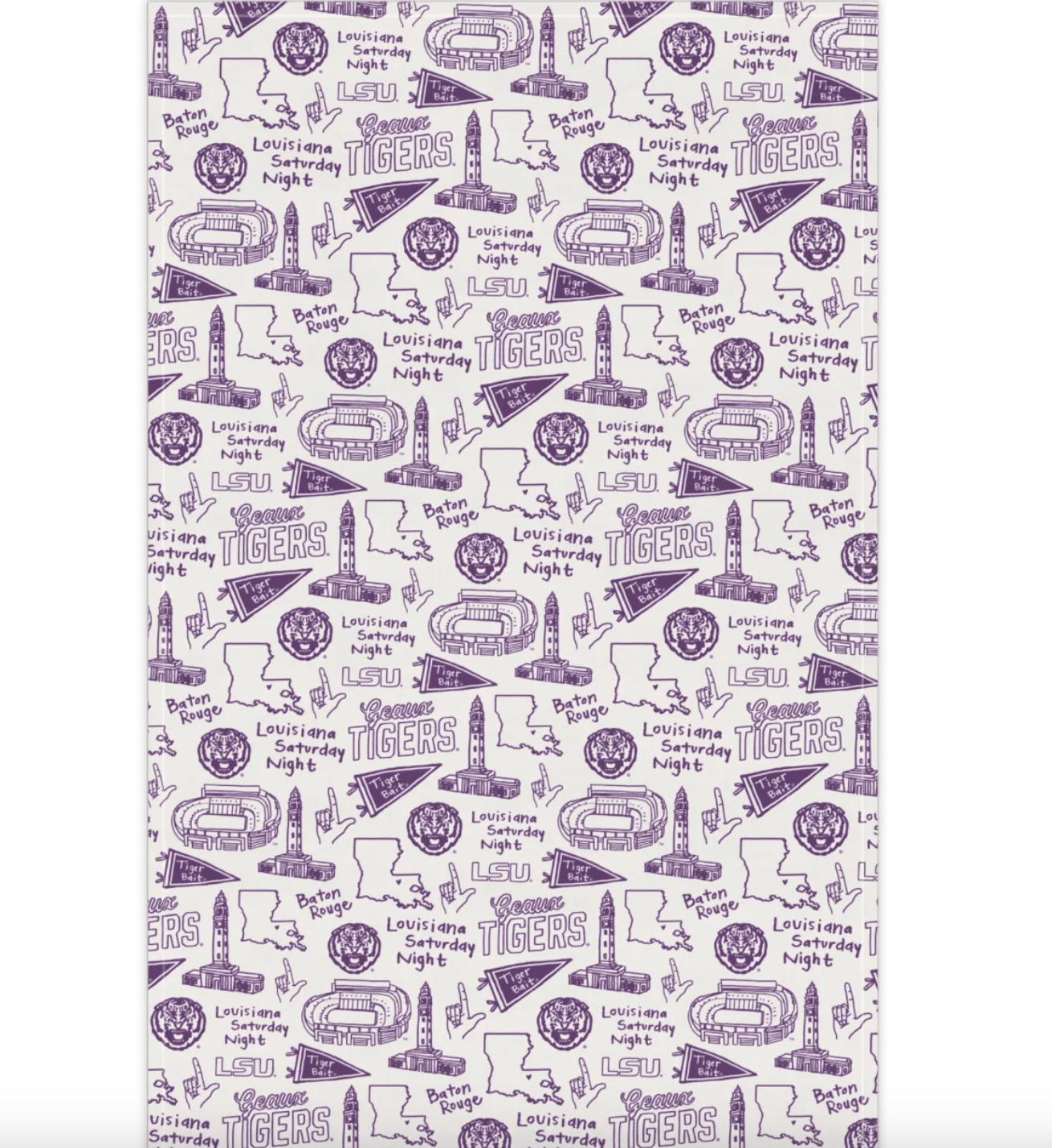Cotton Kitchen Towel - LSU - Lizzy G's Fine Gifts