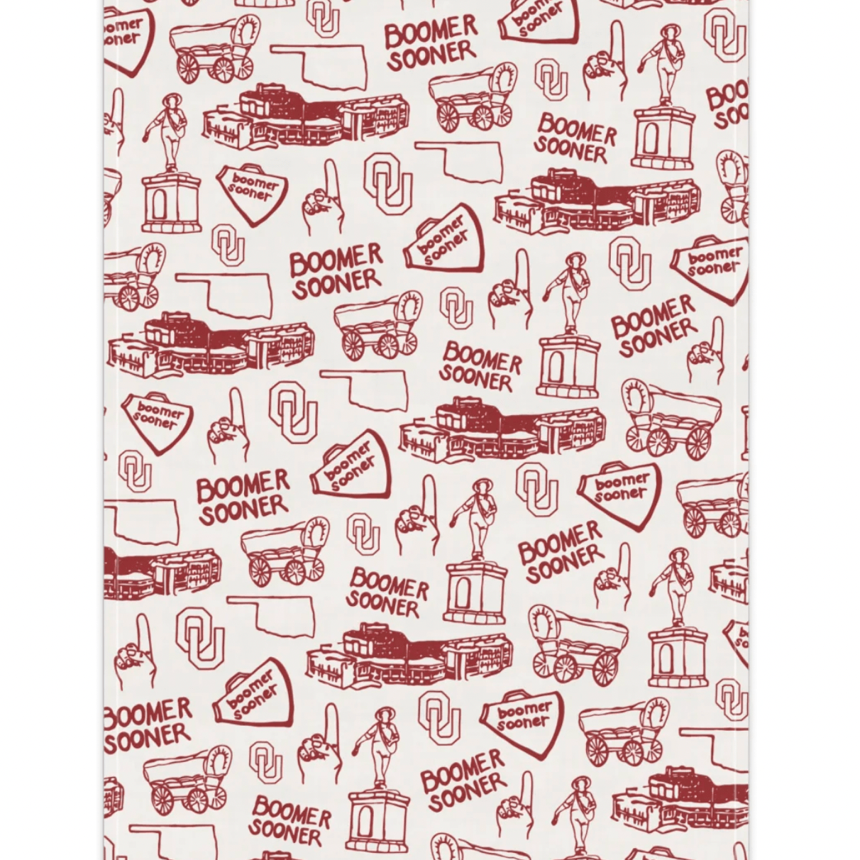Cotton Kitchen Towel - OU - Lizzy G's Fine Gifts