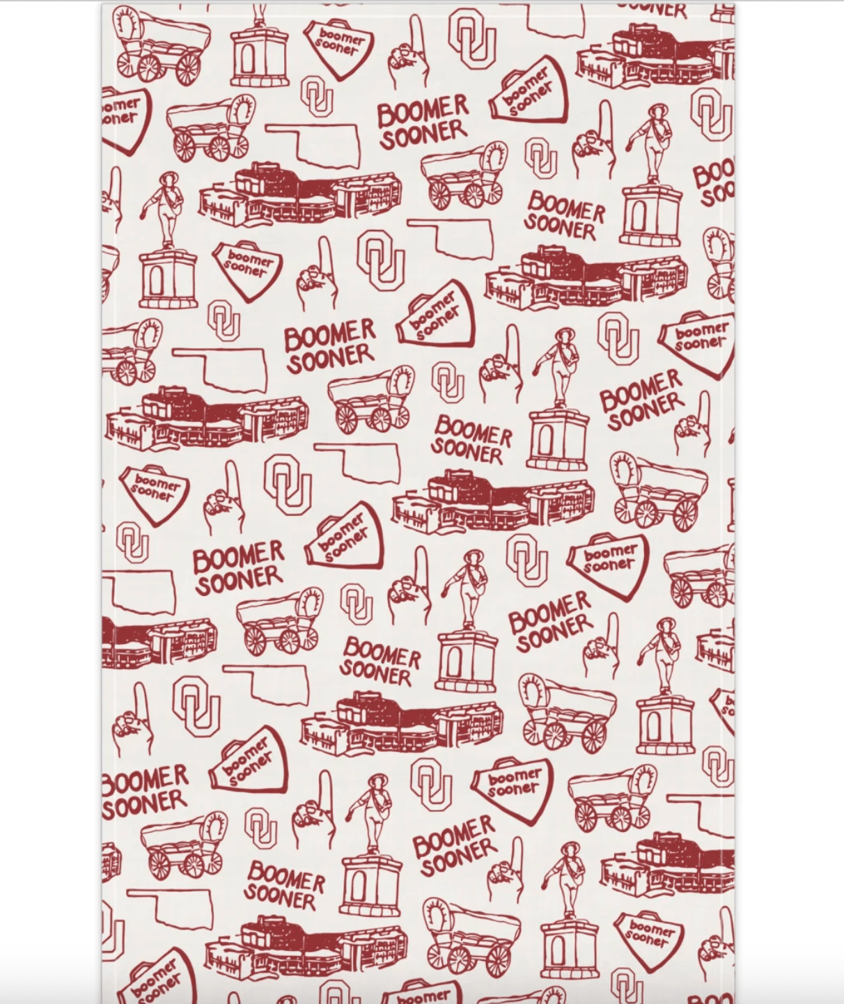 Cotton Kitchen Towel - OU - Lizzy G's Fine Gifts