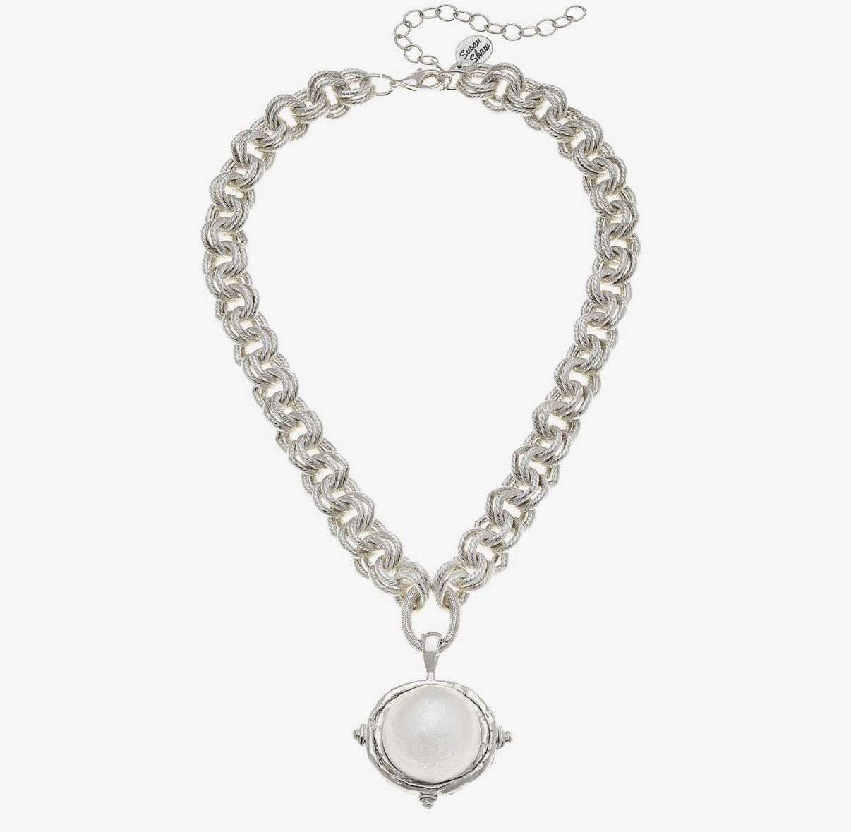 Cotton Pearl Cab Necklace - Lizzy G's Fine Gifts