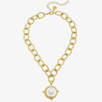Cotton Pearl Cab Necklace - Lizzy G's Fine Gifts