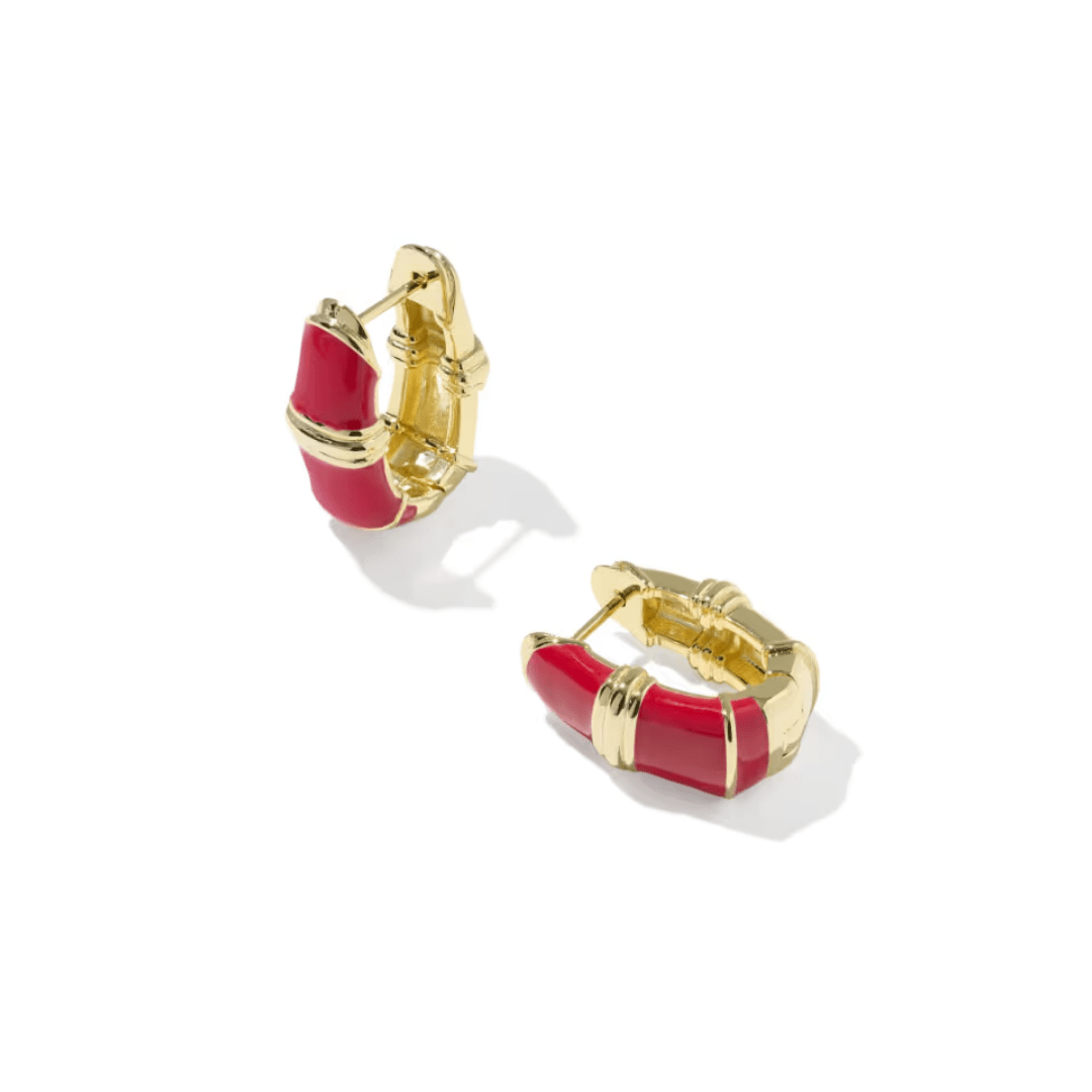 Courtney Enamel Huggie Earrings - Lizzy G's Fine Gifts