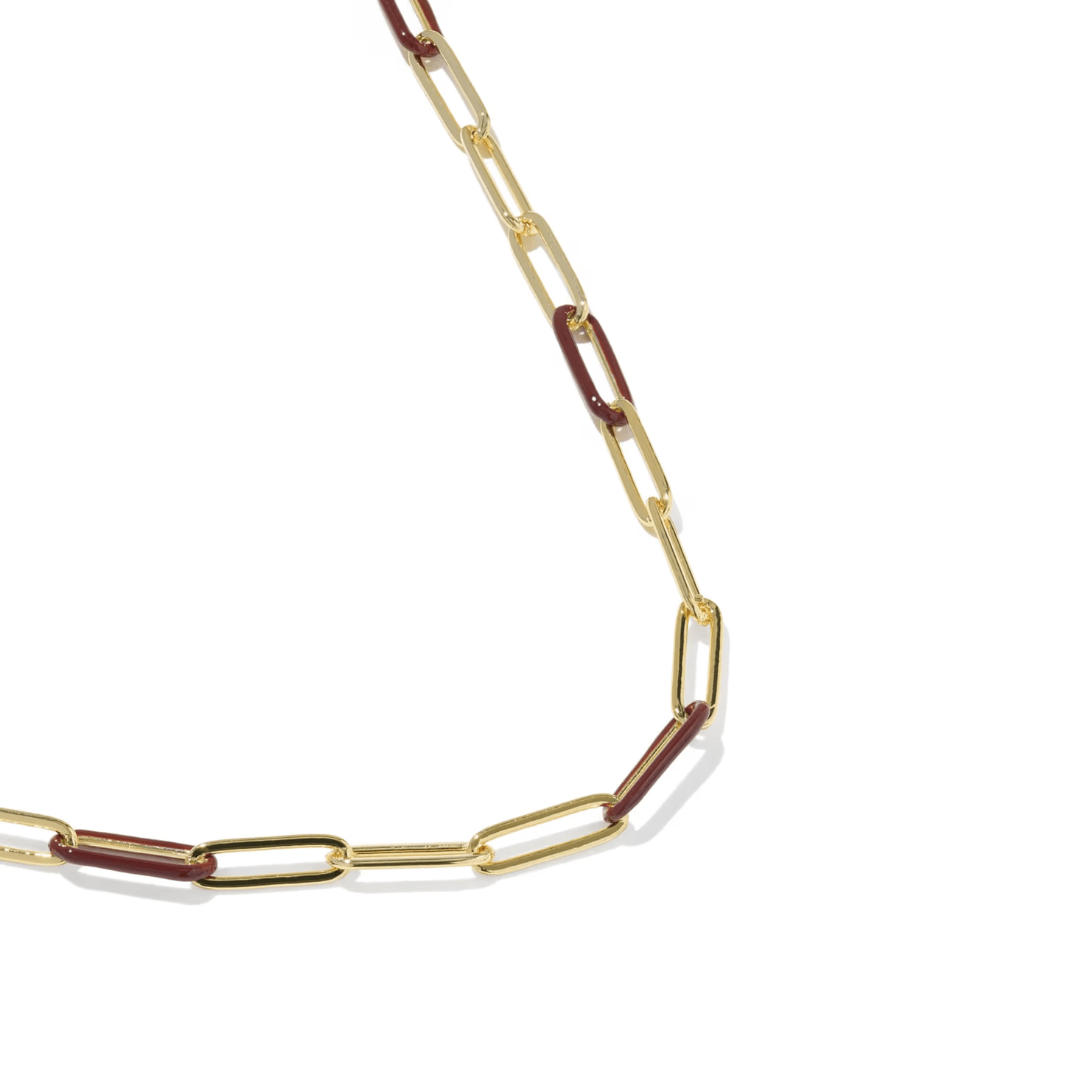 Courtney Enamel Link Necklace - Lizzy G's Fine Gifts