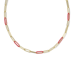 Courtney Enamel Link Necklace - Lizzy G's Fine Gifts