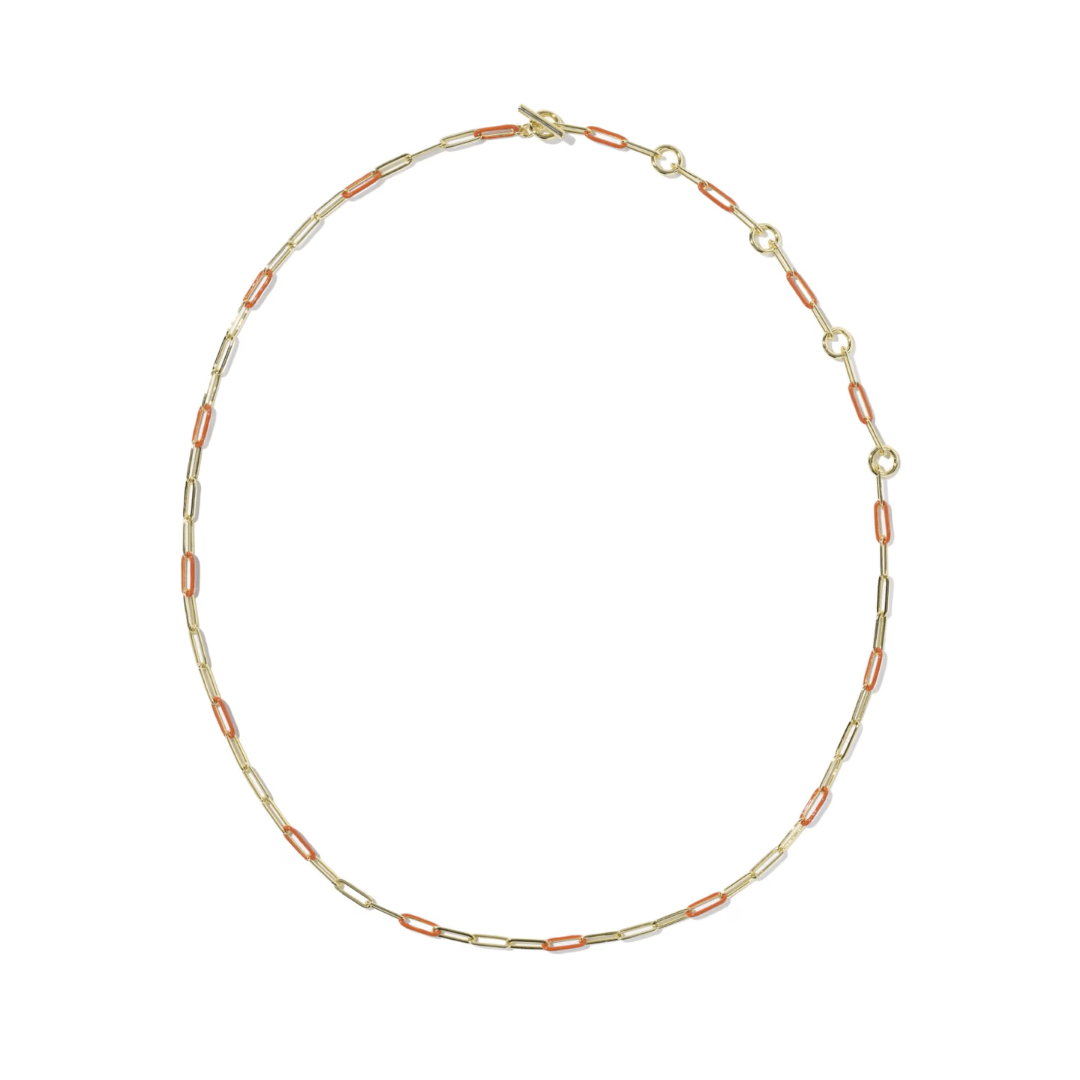Courtney Enamel Link Necklace - Lizzy G's Fine Gifts