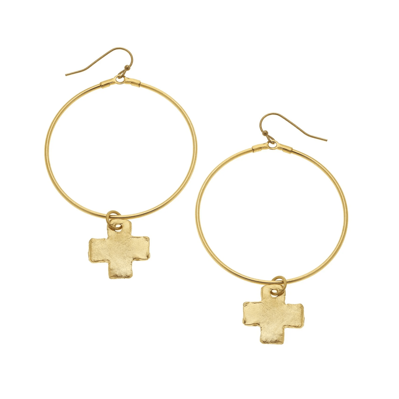 Cross Hoop Earrings - Lizzy G's Fine Gifts