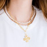 Cross Piper Paperclip Necklace - Lizzy G's Fine Gifts