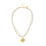 Cross Piper Paperclip Necklace - Lizzy G's Fine Gifts