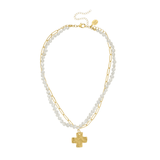 Cross Piper Paperclip Necklace - Lizzy G's Fine Gifts